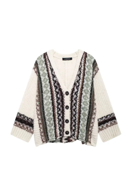 'Zoë' Versatile Jacquard Knit Loose Coat sold by Goodnight Macaroon