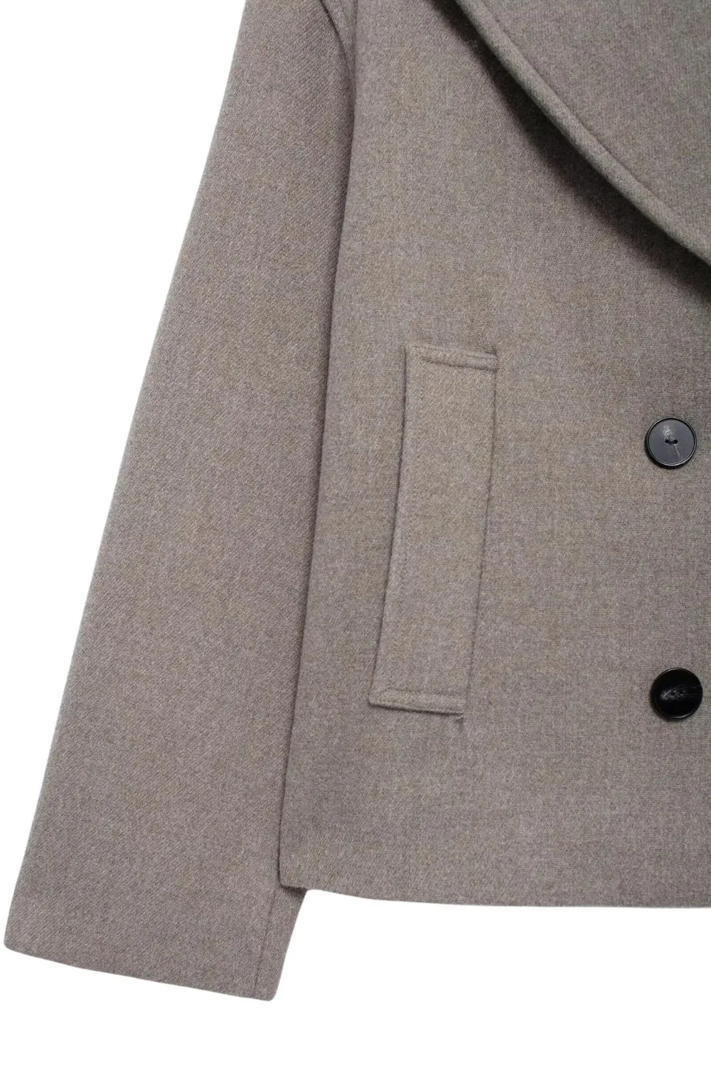 'Sadie' Double-Breasted Blended Short Coat (2 Color) sold by Goodnight Macaroon product image thumbnail 3