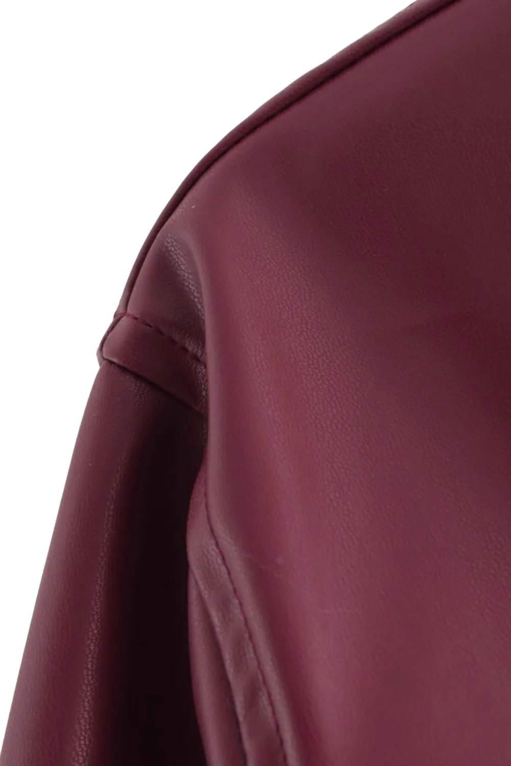 'Leah' Versatile Zippered Leather Jacket Coat sold by Goodnight Macaroon product image thumbnail 5
