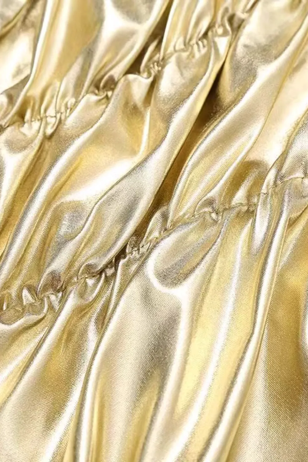 'Violet' Fitted Metallic Pleated Sleeveless Mid-calf Dress sold by Goodnight Macaroon product image thumbnail 5