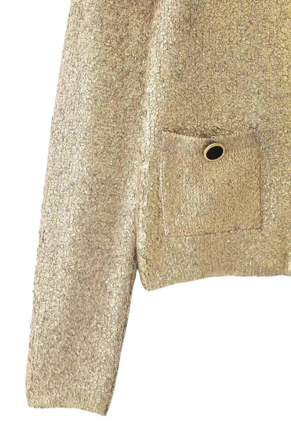 'Ed' Metal Foil Knit Outerwear sold by Goodnight Macaroon product image thumbnail 5