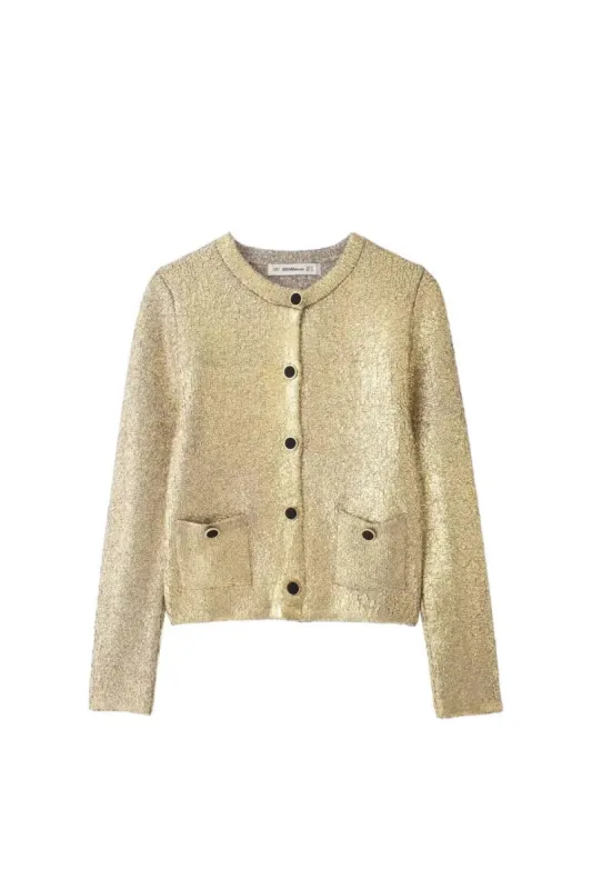 'Ed' Metal Foil Knit Outerwear sold by Goodnight Macaroon