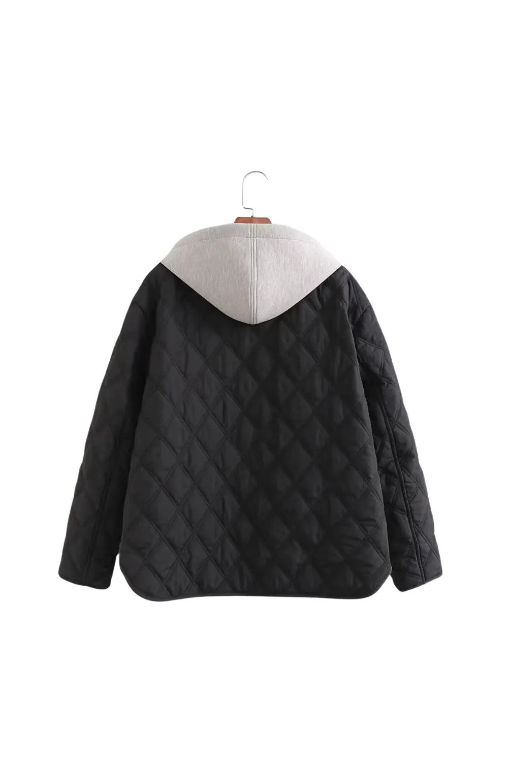 'Angela' Hooded Cotton Jacket in Faux Two-Piece Style sold by Goodnight Macaroon product image thumbnail 2