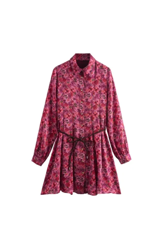 'Alice' Minimalist Floral Print Mini Dress sold by Goodnight Macaroon