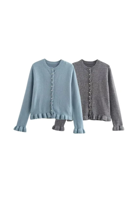 'Ava' Layered Decorative Knit Cardigan sold by Goodnight Macaroon