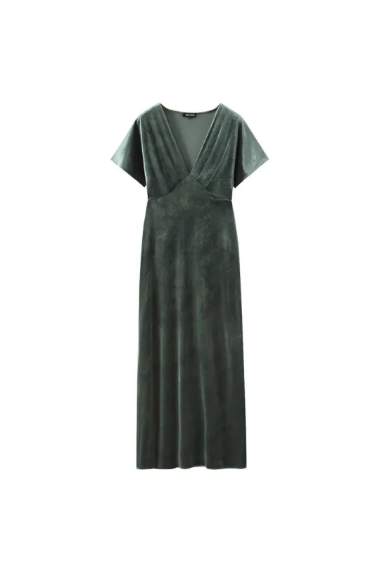 'Harper' Velvet Midi Dress sold by Goodnight Macaroon