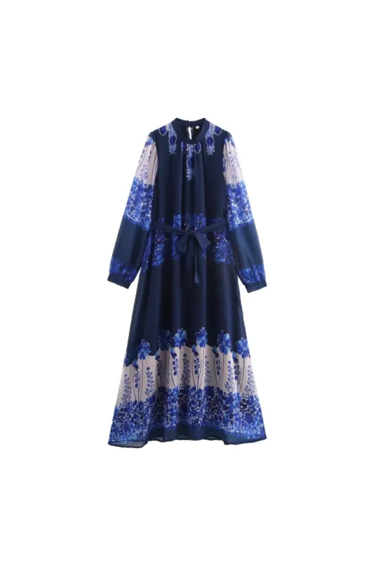 'Autumn' Floral Print Long Sleeve Wrap Dress sold by Goodnight Macaroon