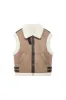 'Emery' Minimalist Collared Sleeveless Quilted Sherpa Vest sold by Goodnight Macaroon
