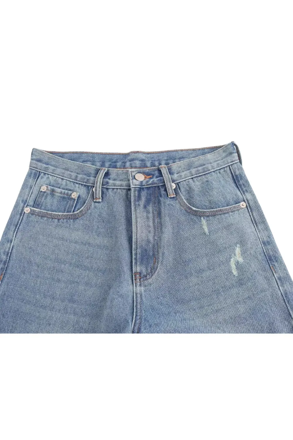 'Valentina' Light Blue Wide-Leg Denim Pants sold by Goodnight Macaroon product image thumbnail 3