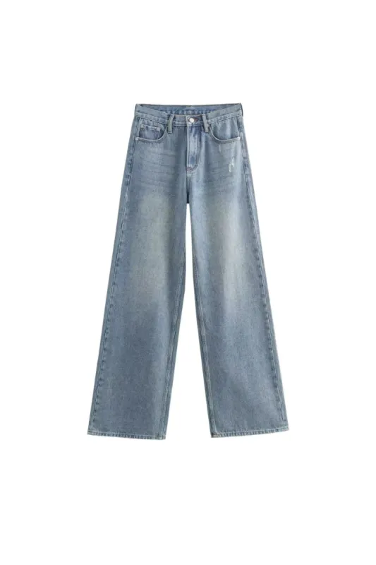 'Valentina' Light Blue Wide-Leg Denim Pants sold by Goodnight Macaroon