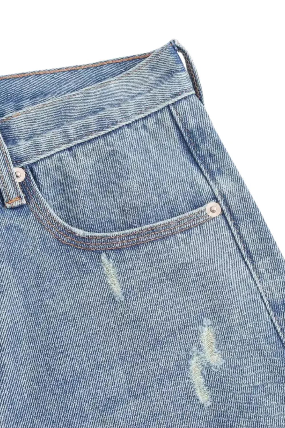 'Valentina' Light Blue Wide-Leg Denim Pants sold by Goodnight Macaroon product image thumbnail 5