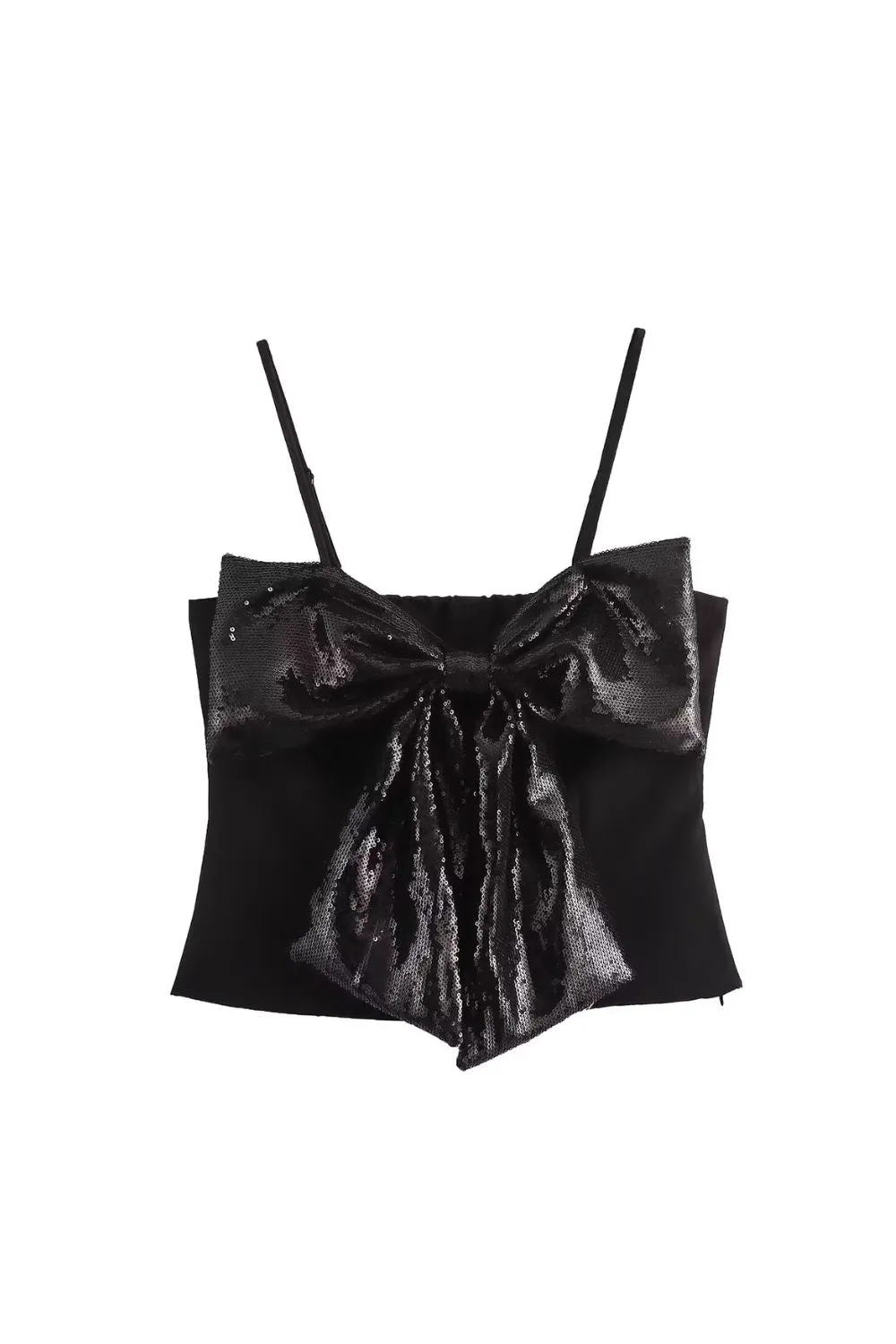 'Amber' Sequined Bow-Detailed Off-The-Shoulder Top sold by Goodnight Macaroon