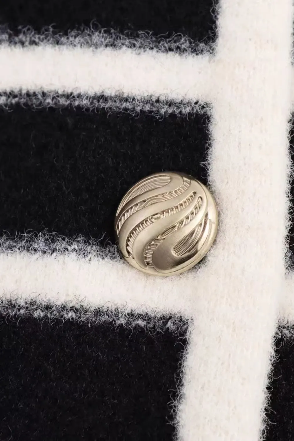 'Becky' Classic Striped Knit Open Cardigan sold by Goodnight Macaroon product image thumbnail 4
