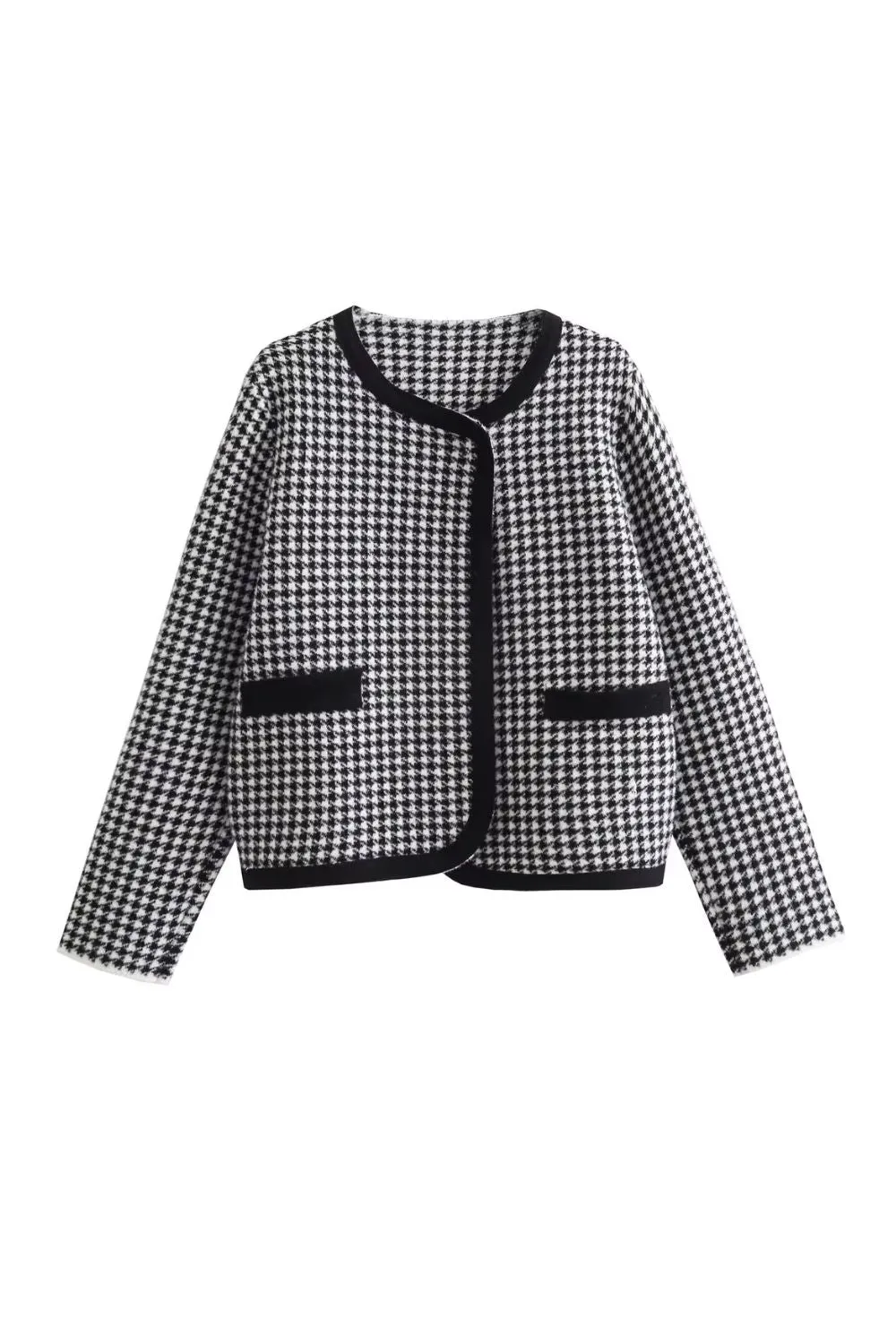 'Jen' Chic Button-Front Jacket with Trimmed Edges sold by Goodnight Macaroon product image thumbnail 2