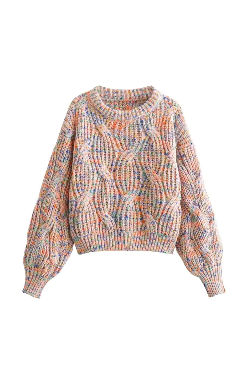 'Justine' Soft and Plush Cable-Knit Chunky Sweater sold by Goodnight Macaroon product image thumbnail 4
