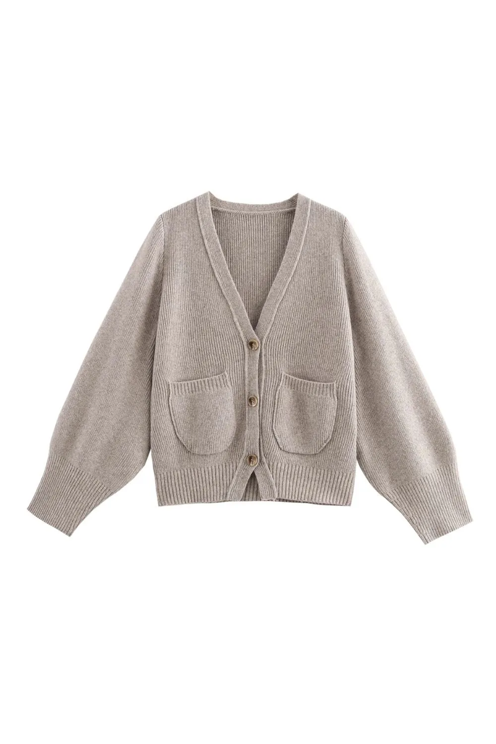 'Paige' Casual Pocket-Detail Knitted Cardigan sold by Goodnight Macaroon
