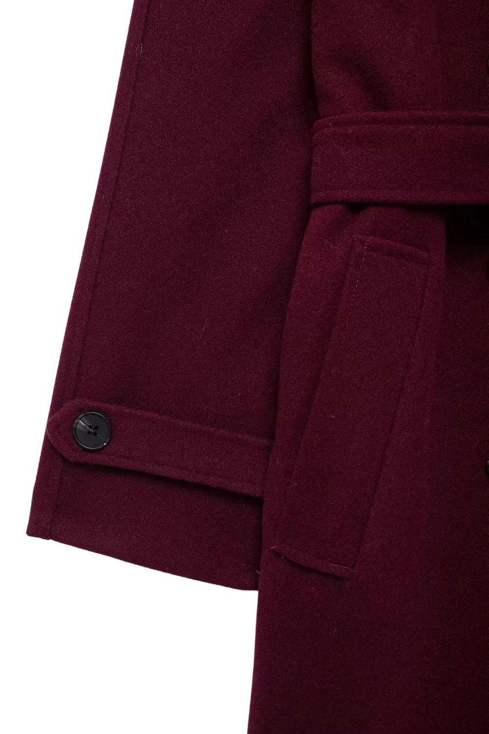 'Gillian' Classic British Wool-Blend Double-Breasted Trench Coat sold by Goodnight Macaroon product image thumbnail 4