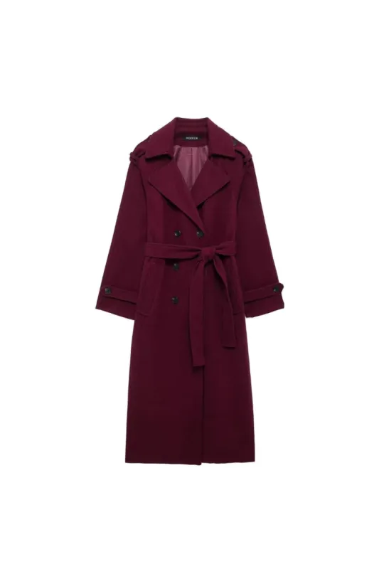 'Gillian' Classic British Wool-Blend Double-Breasted Trench Coat made by Goodnight Macaroon