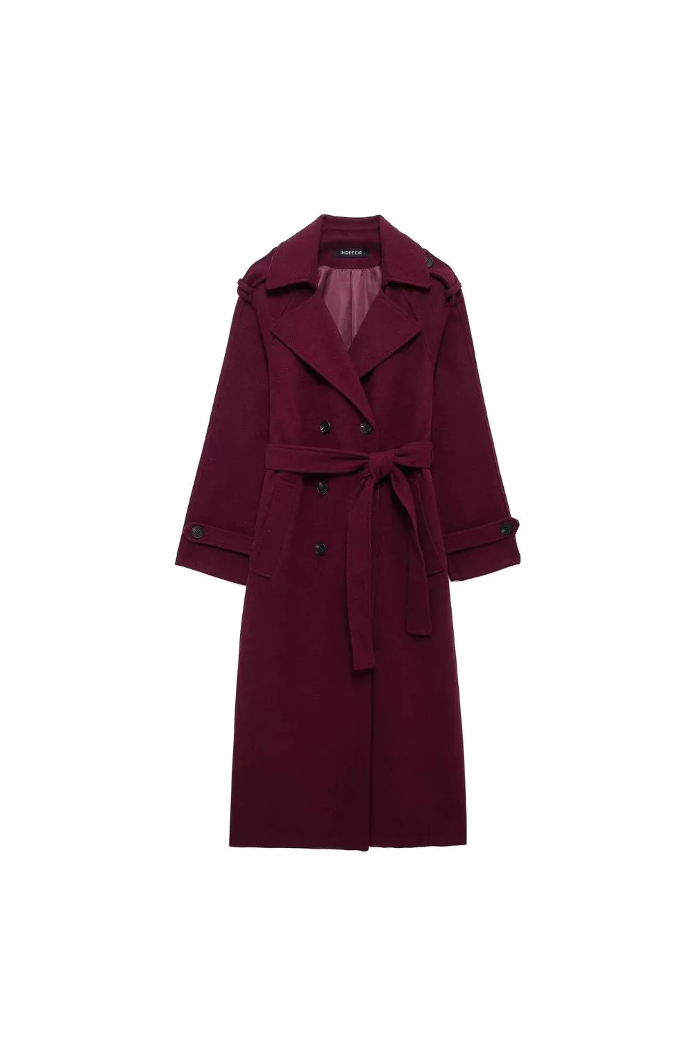 'Gillian' Classic British Wool-Blend Double-Breasted Trench Coat sold by Goodnight Macaroon