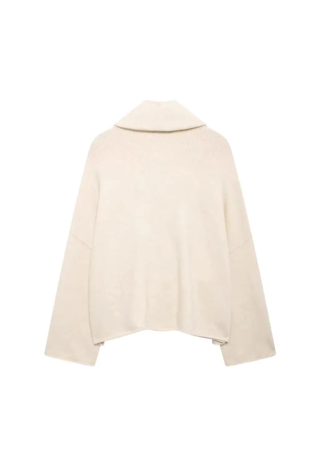 'Roberta' Minimalist Gold-Trimmed Knit Jacket sold by Goodnight Macaroon product image thumbnail 2