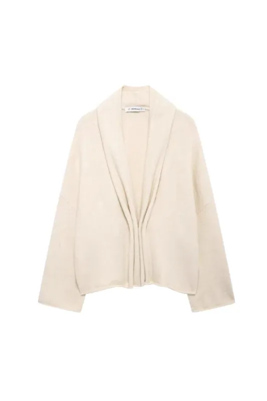 'Roberta' Minimalist Gold-Trimmed Knit Jacket made by Goodnight Macaroon