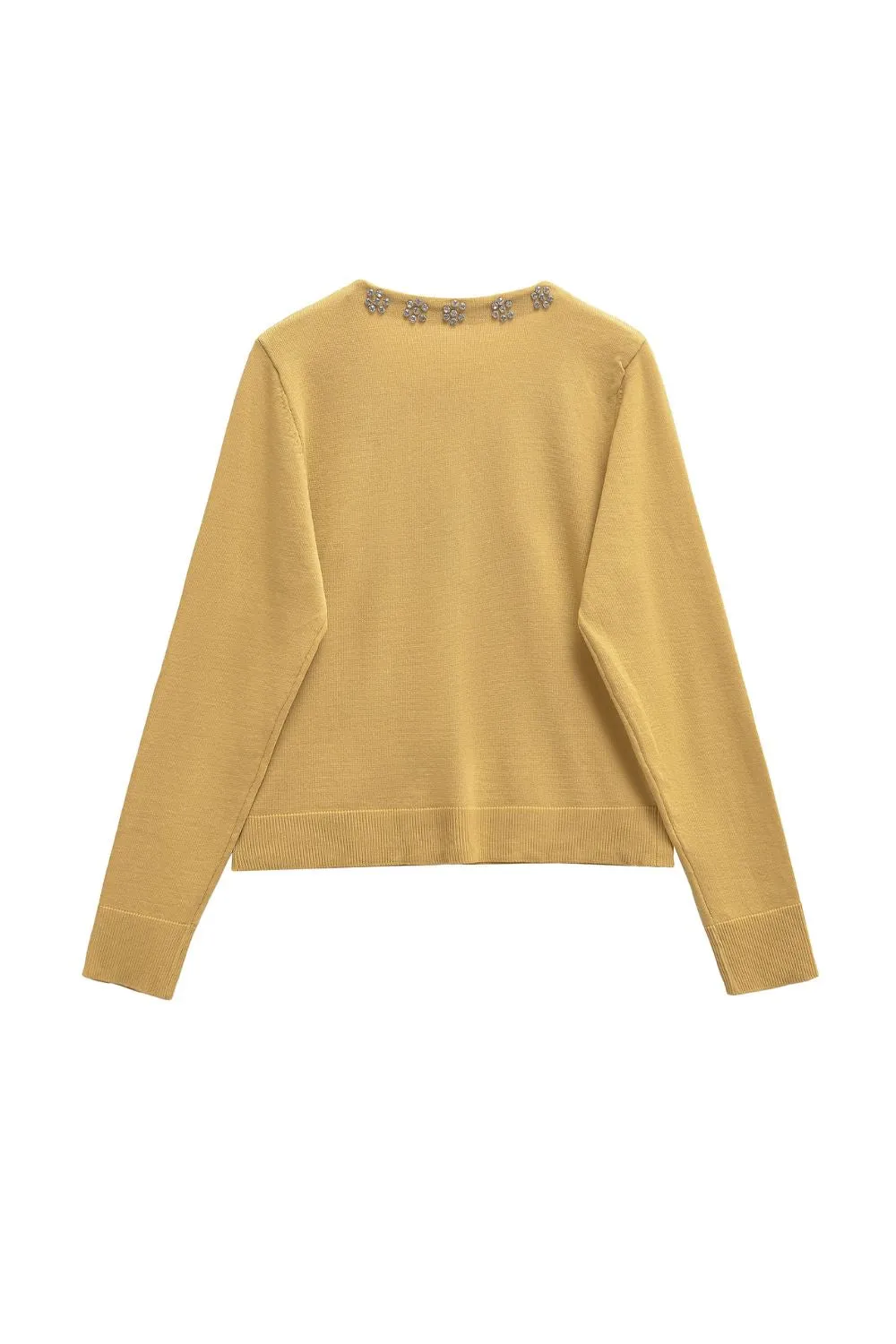 ‘Willy’ Jewel Beaded V-Neck Knit Sweater sold by Goodnight Macaroon product image thumbnail 2