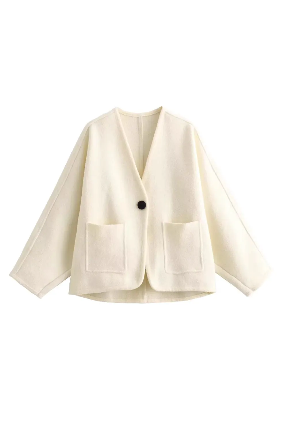 'Shirley' Double-Faced Cashmere Short Coat sold by Goodnight Macaroon product image thumbnail 2