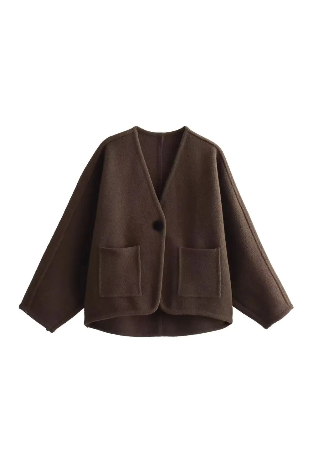 'Shirley' Double-Faced Cashmere Short Coat sold by Goodnight Macaroon product image thumbnail 4
