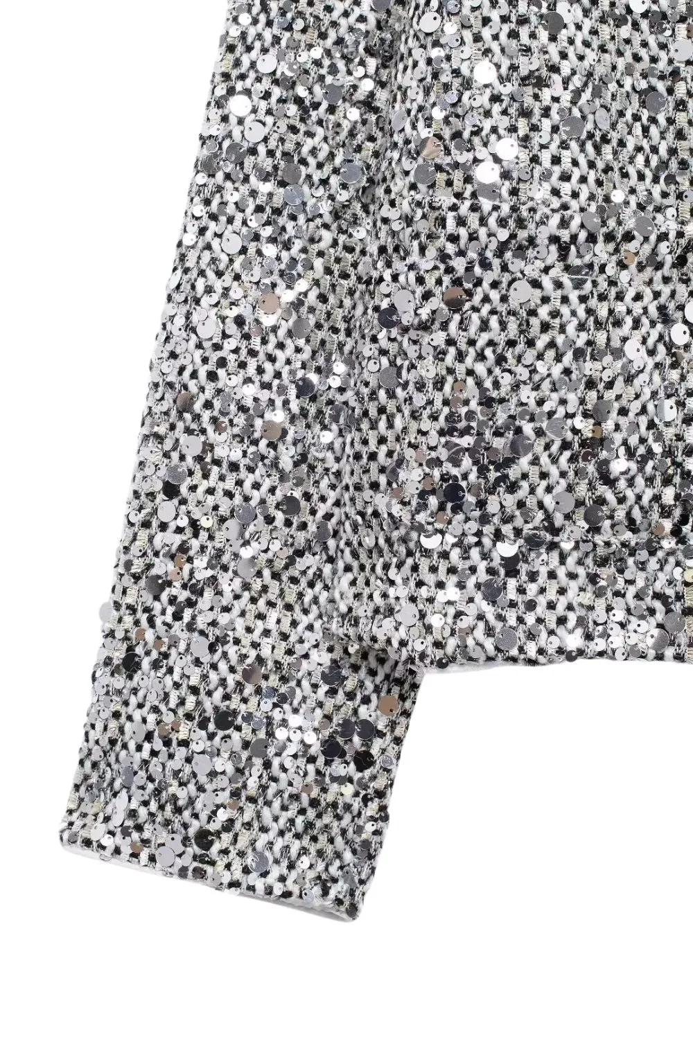 'Mia' Minimalist Versatile Sequin Tweed Jacket sold by Goodnight Macaroon product image thumbnail 5