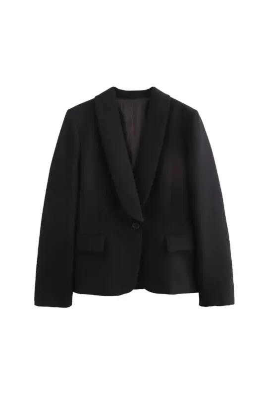 'Darrell' Lapel-Collar Blazer Jacket sold by Goodnight Macaroon