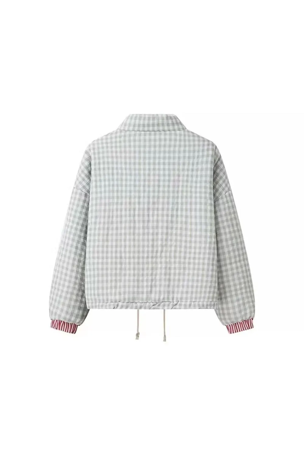 'Isabella' Plaid Lace-Trimmed Puffer Jacket sold by Goodnight Macaroon product image thumbnail 5