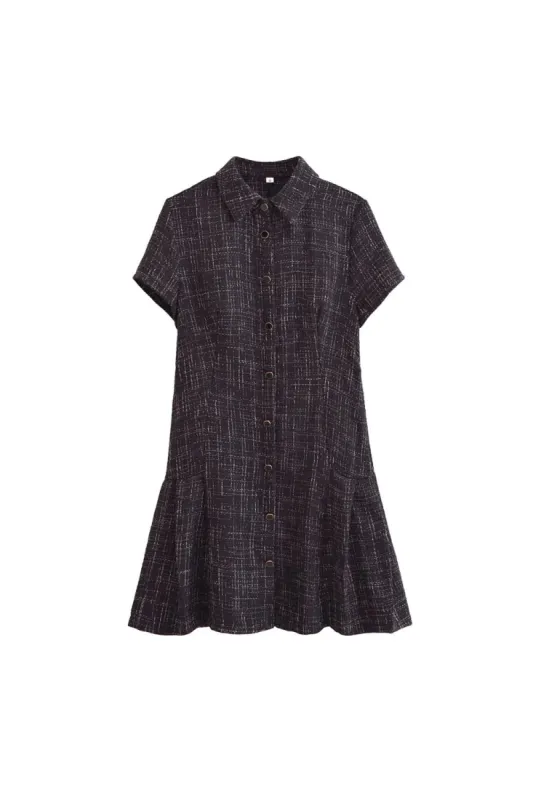 ‘Zoe’ Stylish Textured Mini Dress made by Goodnight Macaroon