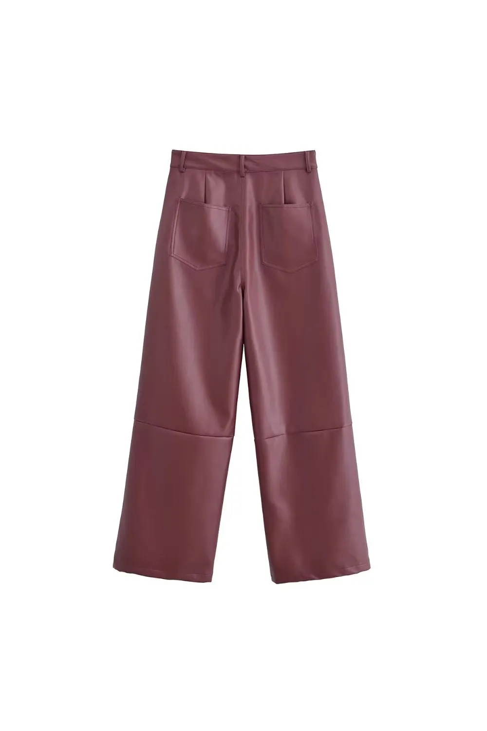 'Riley' Fashion-Forward Leather Patched Palazzo Pants sold by Goodnight Macaroon product image thumbnail 2