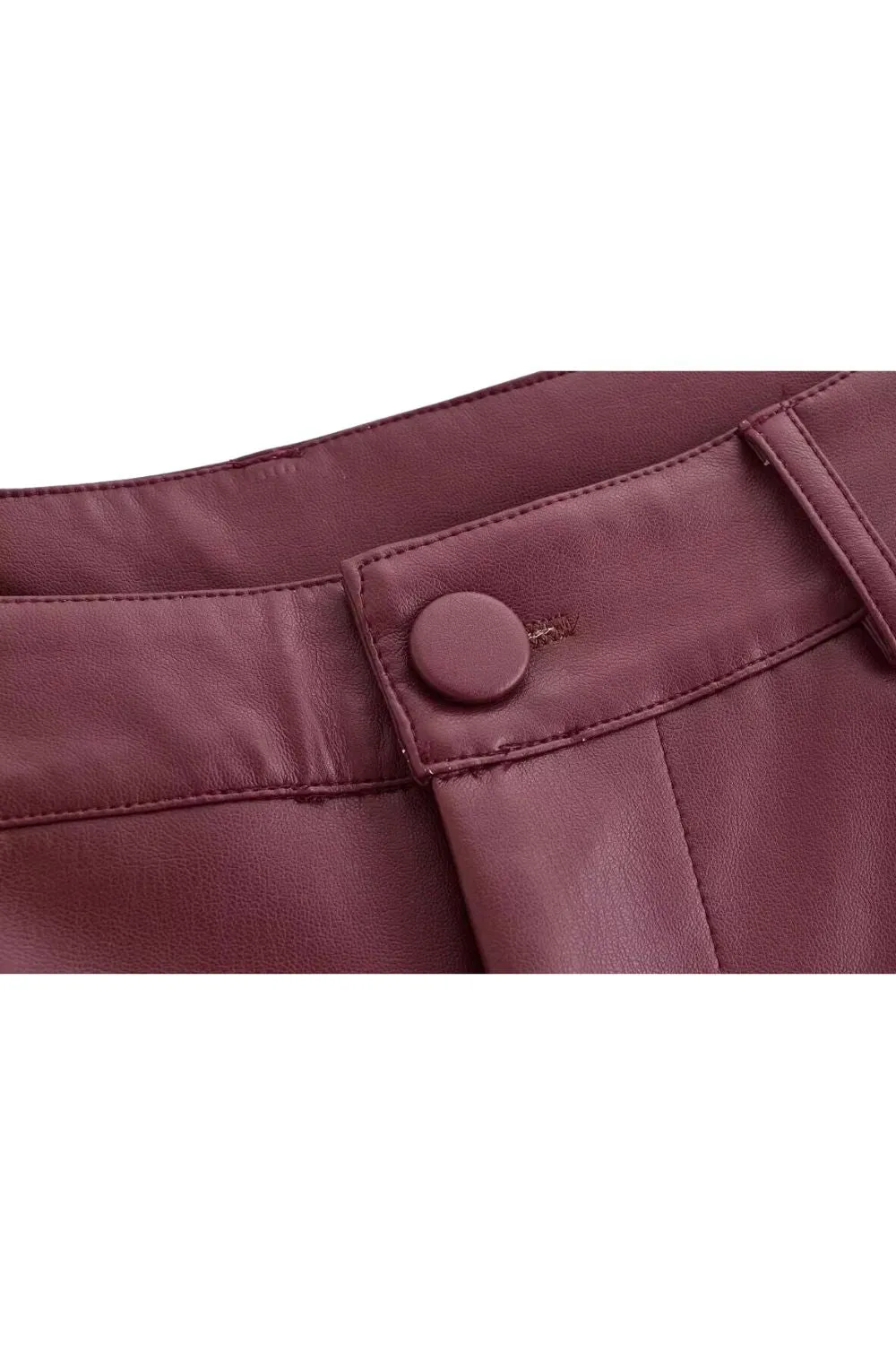 'Riley' Fashion-Forward Leather Patched Palazzo Pants sold by Goodnight Macaroon product image thumbnail 3