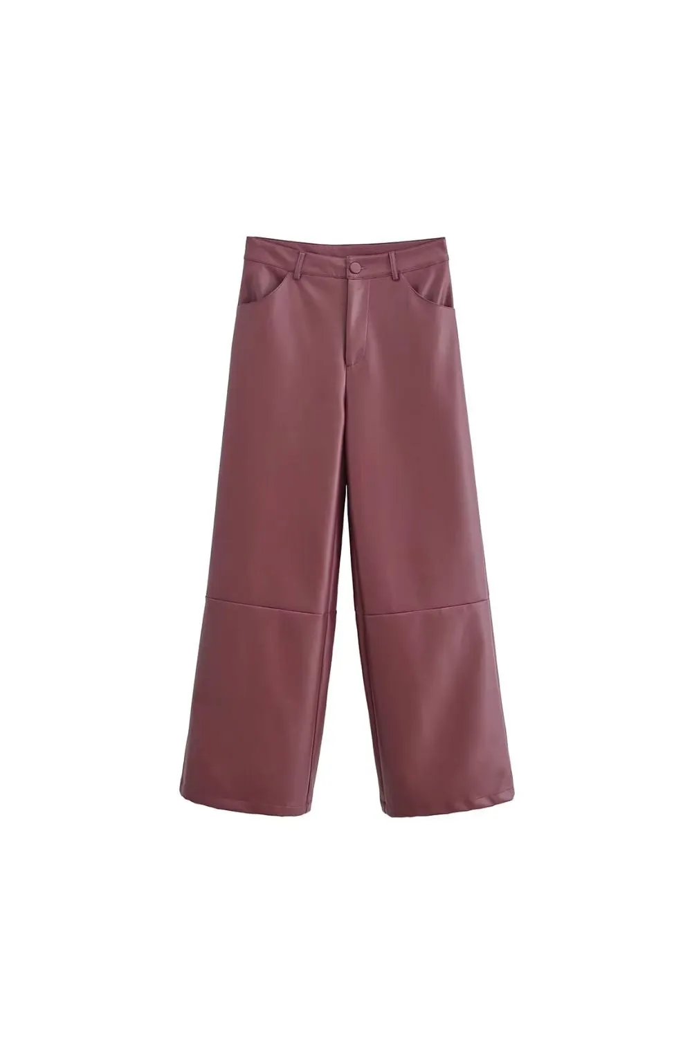 'Riley' Fashion-Forward Leather Patched Palazzo Pants sold by Goodnight Macaroon