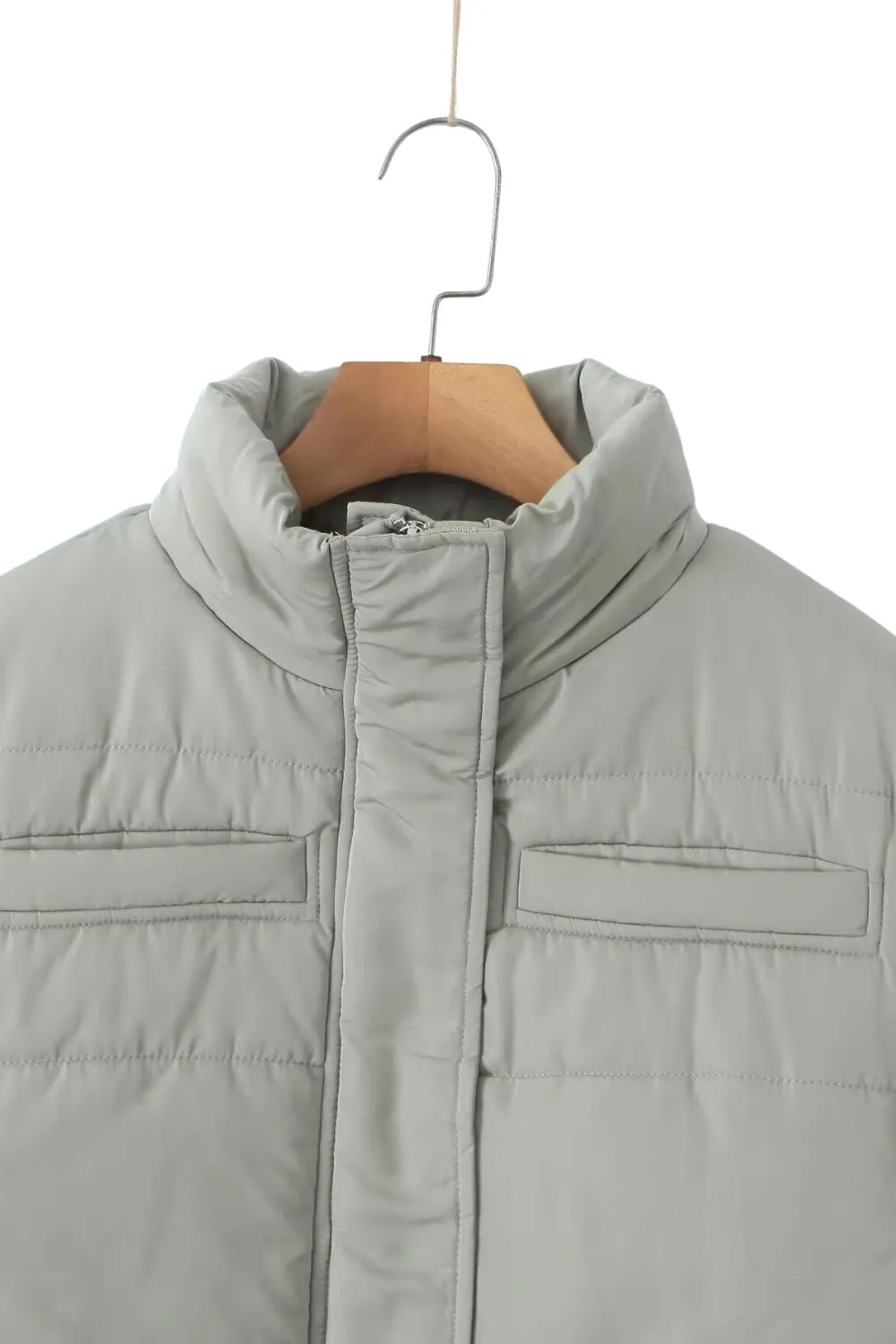 'Victoria' Front-Short, Back-Long Quilted Jacket sold by Goodnight Macaroon product image thumbnail 2