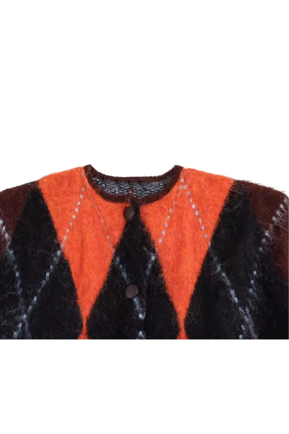 'Zoey' Long Sleeve Crew Neck Jacquard Knit Jacket sold by Goodnight Macaroon product image thumbnail 3