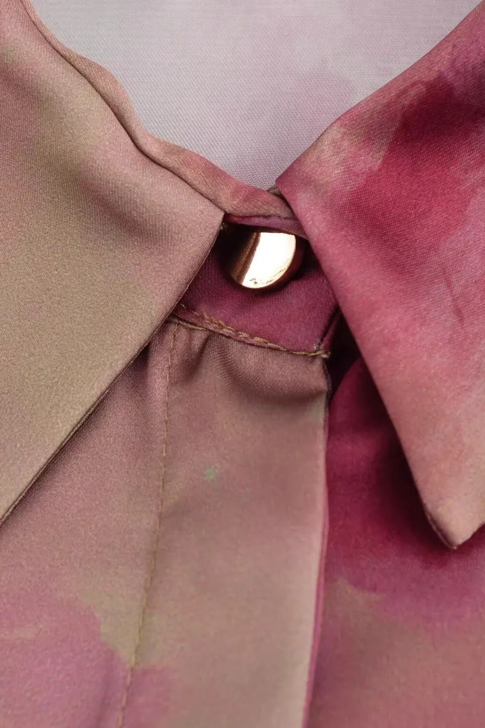 'Lucy' Silk Satin Texture Tie-Dye Shirt sold by Goodnight Macaroon product image thumbnail 5