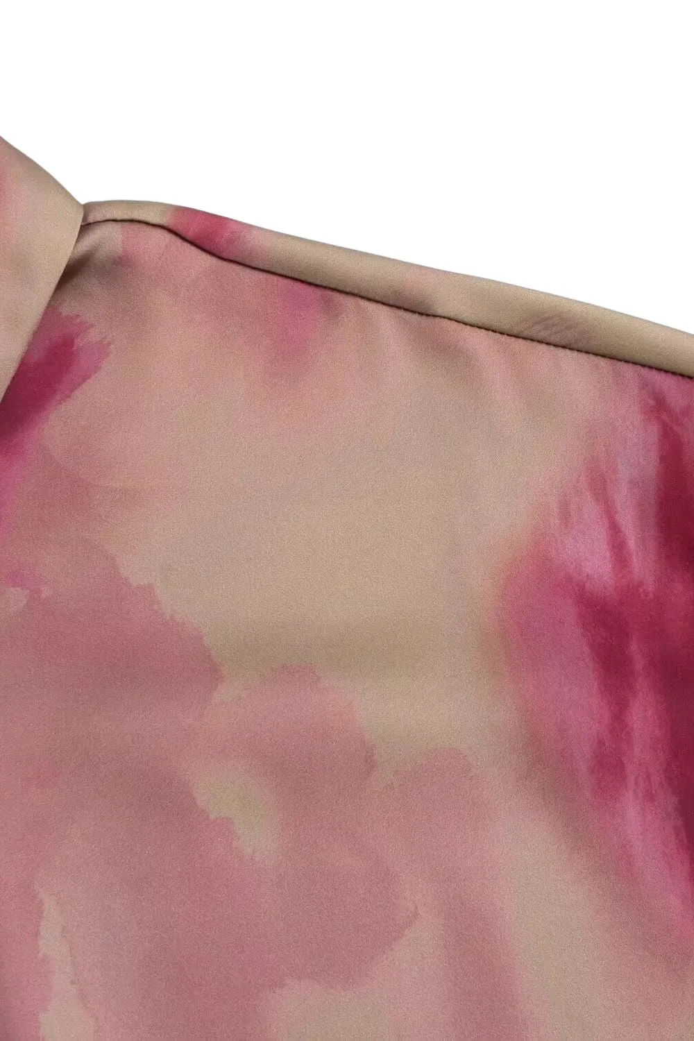 'Lucy' Silk Satin Texture Tie-Dye Shirt sold by Goodnight Macaroon product image thumbnail 3