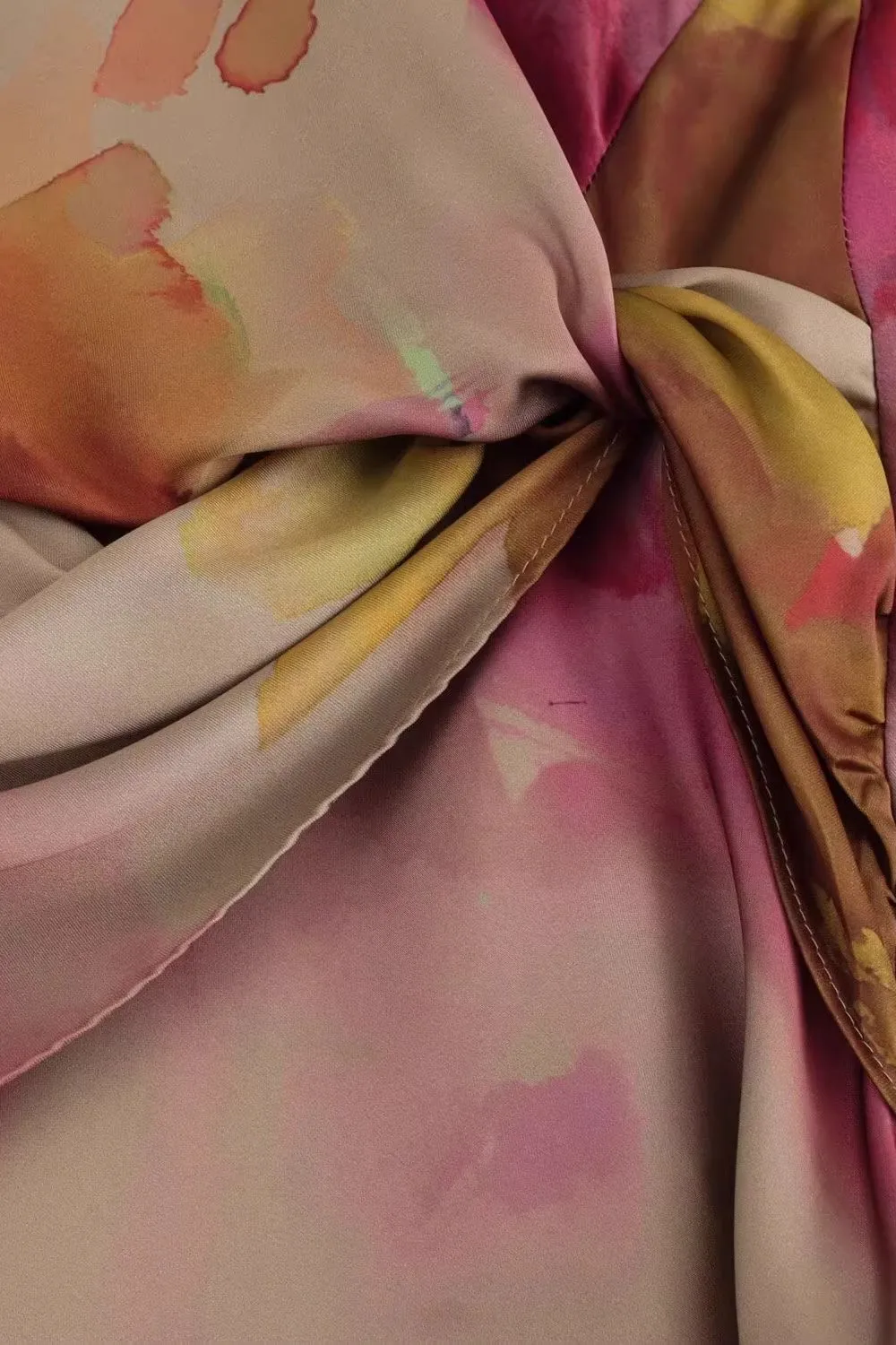 'Lucy' Knot-Detail Satin Texture Dress sold by Goodnight Macaroon product image thumbnail 5