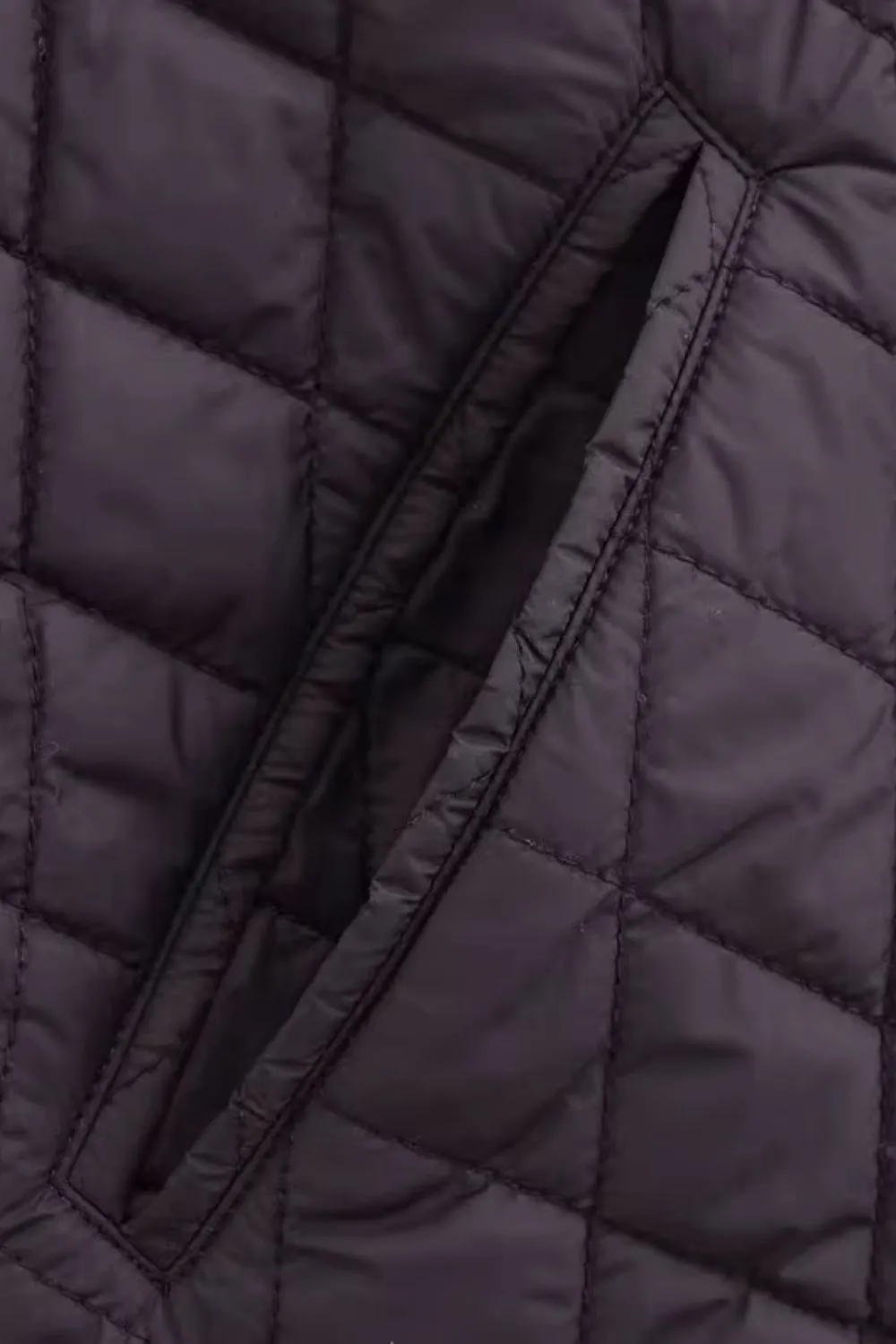 'Ella' Diamond-Quilted Cotton Jacket with Cropped Back sold by Goodnight Macaroon product image thumbnail 5