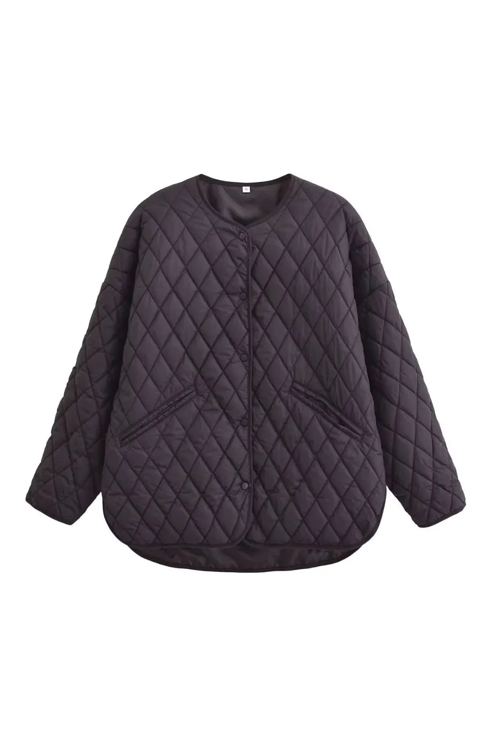 'Ella' Diamond-Quilted Cotton Jacket with Cropped Back sold by Goodnight Macaroon