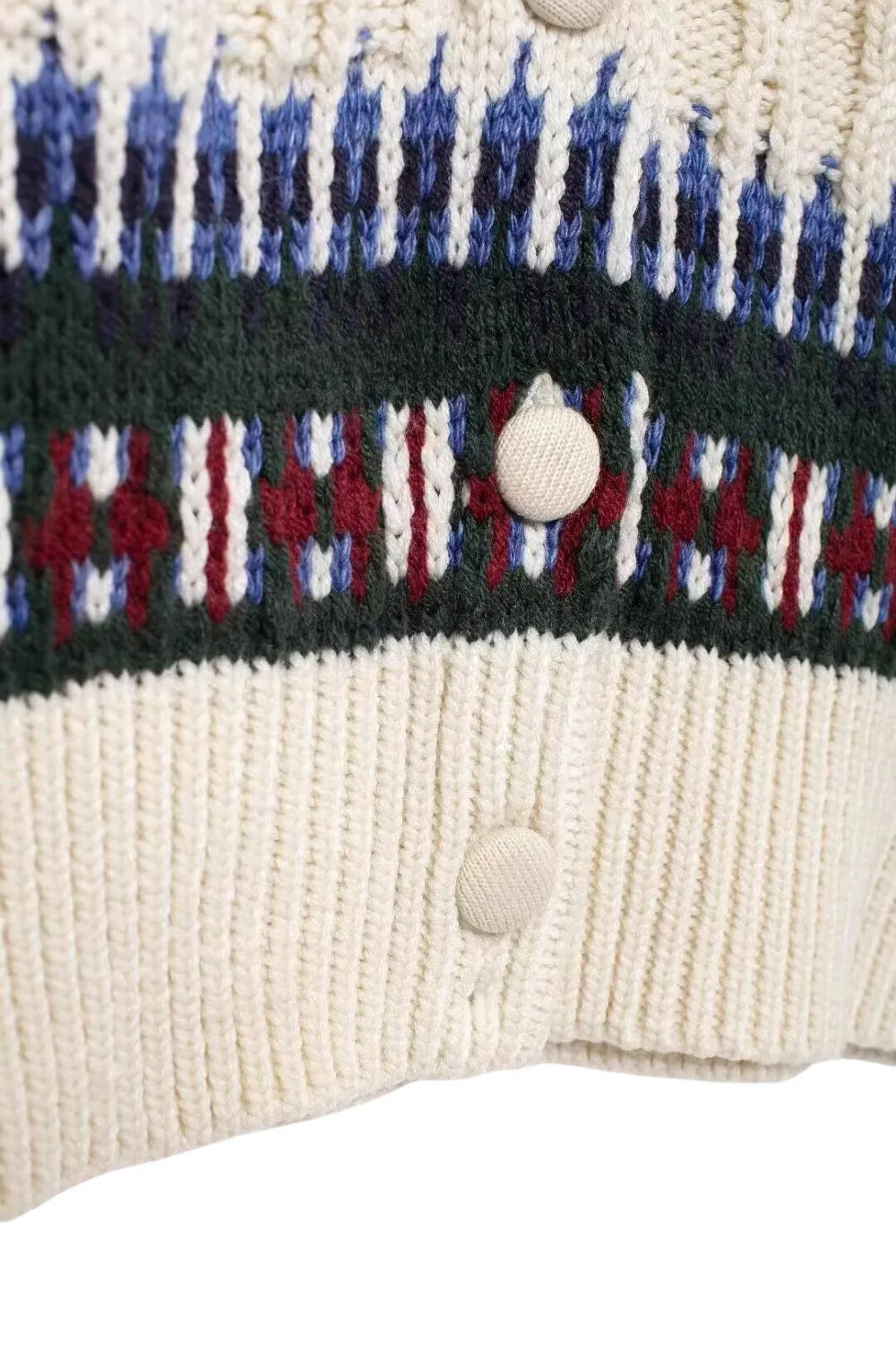 ‘Aria’ Textured Knit Patchwork Jacket sold by Goodnight Macaroon product image thumbnail 5