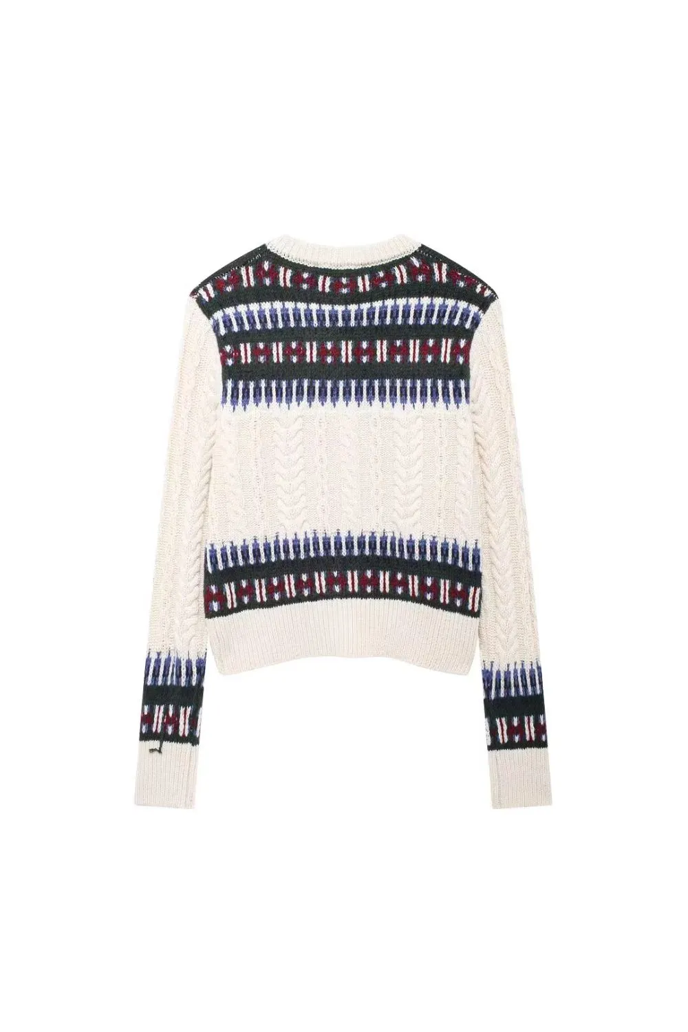 ‘Aria’ Textured Knit Patchwork Jacket sold by Goodnight Macaroon product image thumbnail 2