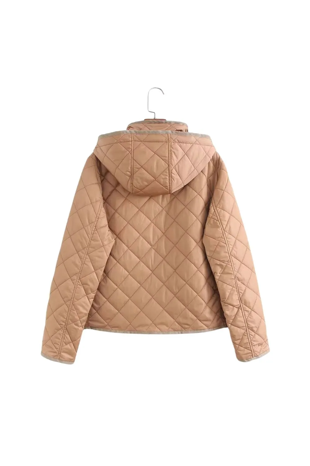 ‘Nora’ Plaid Quilted Hooded Cotton Jacket sold by Goodnight Macaroon product image thumbnail 2