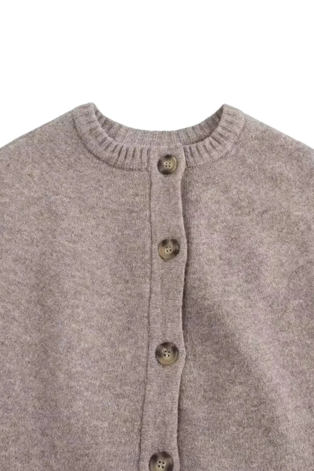 'Aurora' Round Neck Cape-Style Knit Cardigan sold by Goodnight Macaroon product image thumbnail 3