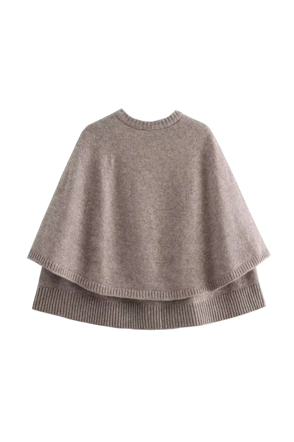 'Aurora' Round Neck Cape-Style Knit Cardigan sold by Goodnight Macaroon product image thumbnail 2