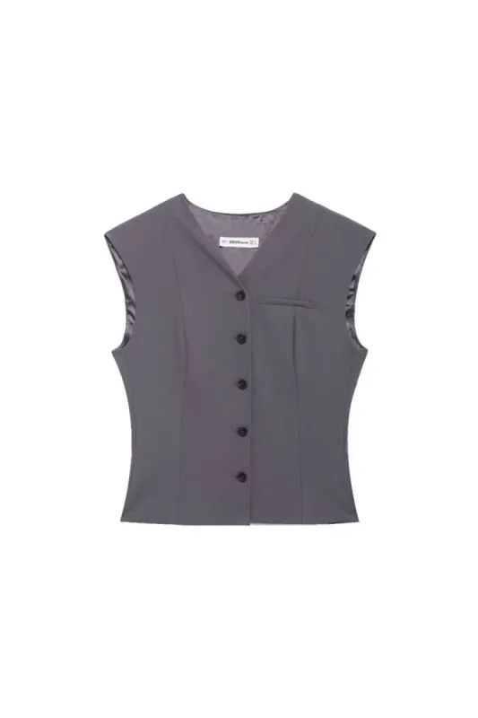 'Luna' Sleek Fitted Tank Top sold by Goodnight Macaroon