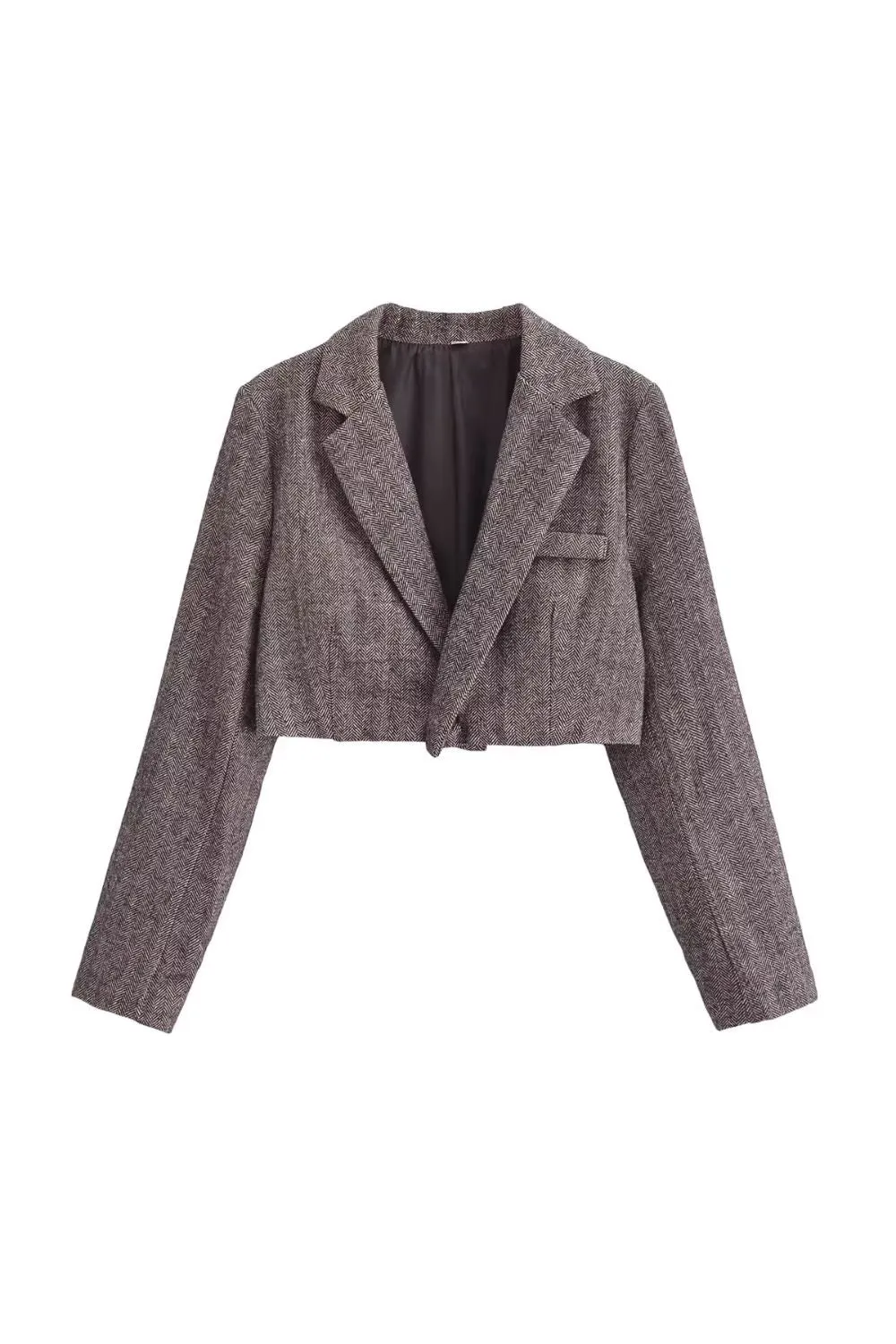 'Camila' Gray One-Button Short Suit & Skirt Set sold by Goodnight Macaroon product image thumbnail 2
