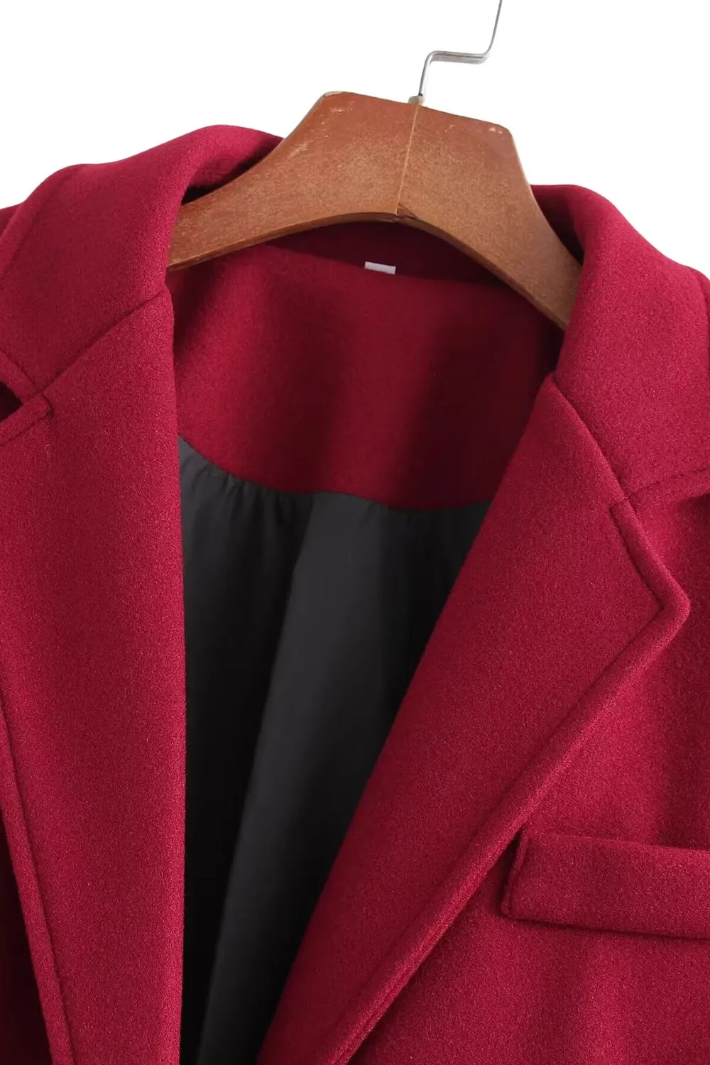 'Violet' Ankle-Length Ankle-Grazing Red Sweater Coat sold by Goodnight Macaroon product image thumbnail 3